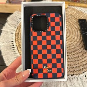 BRAND NEW Clare V x Casetify iPhone 13 Pro checkered case